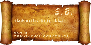 Stefanits Brigitta névjegykártya